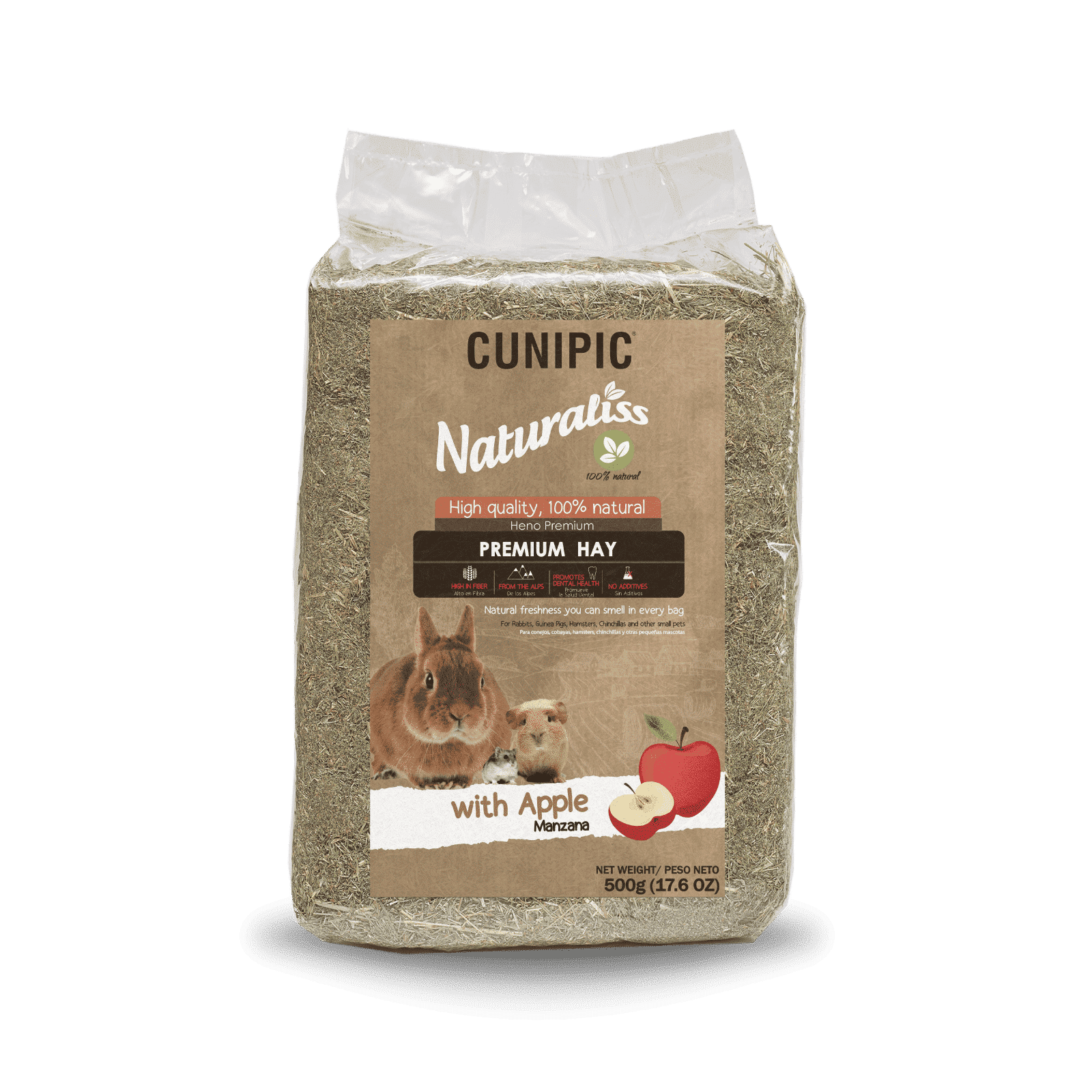 Naturaliss Heno Premium con Manzana 500 g Cunipic