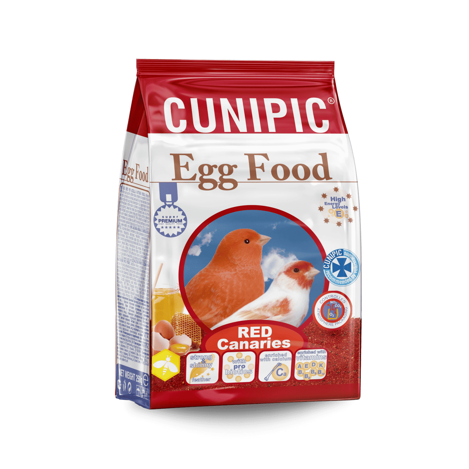 Pasta de Cría Roja Egg Food para Granívoros 250 g Cunipic