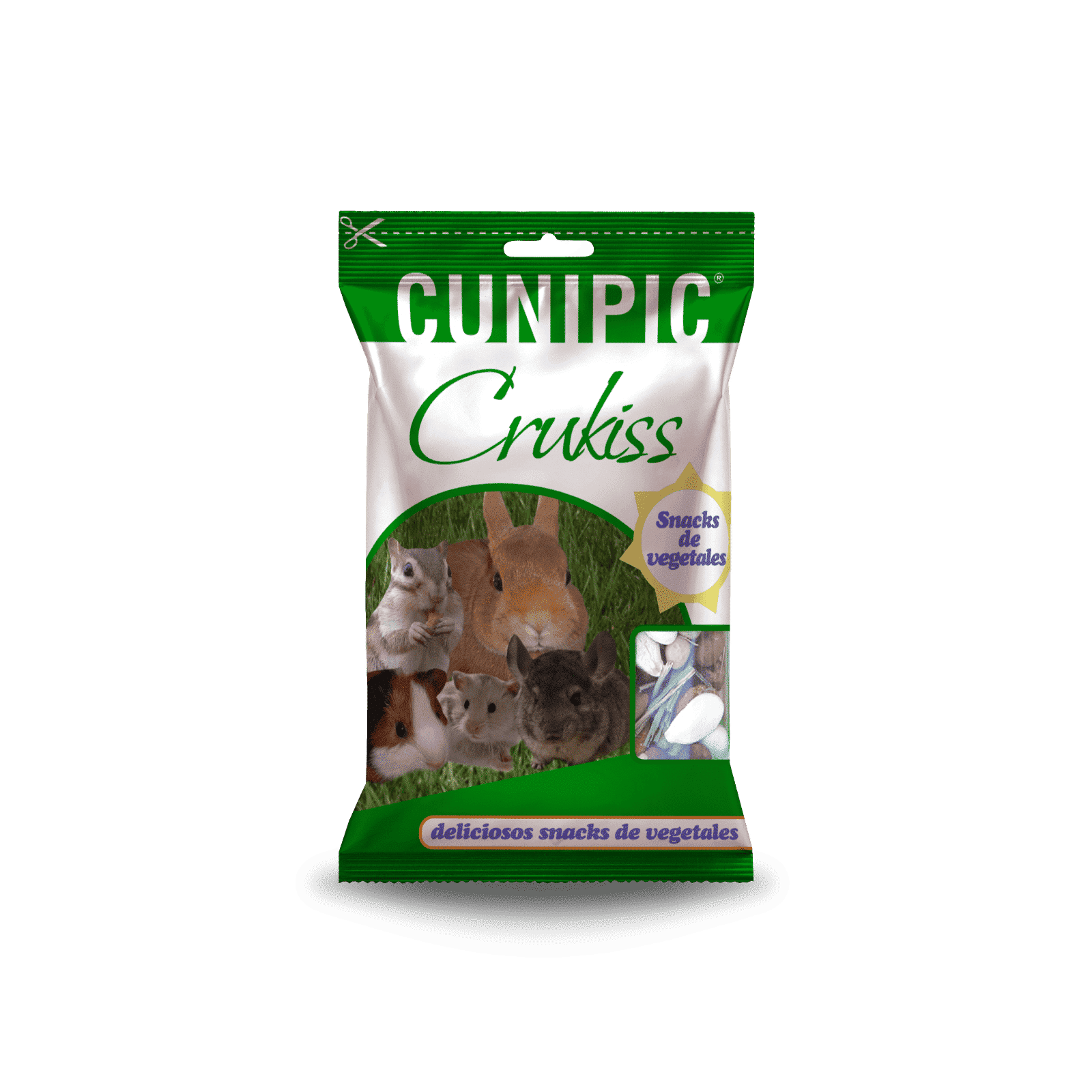 Snack Crukiss de vegetales para roedores y conejos 100 g Cunipic