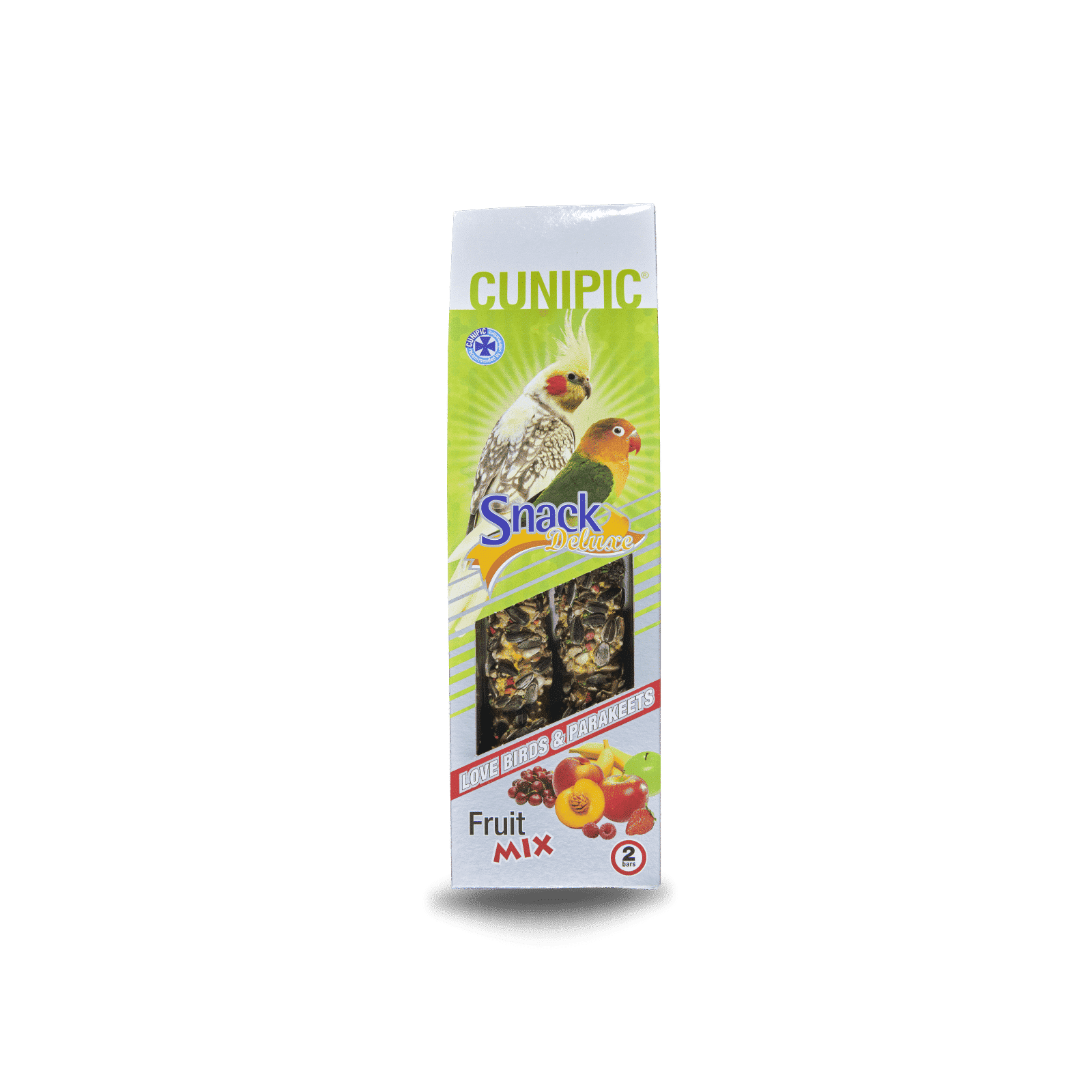Barritas Snack Deluxe de semillas y frutos secos para ninfas y agapornis 130 g Cunipic