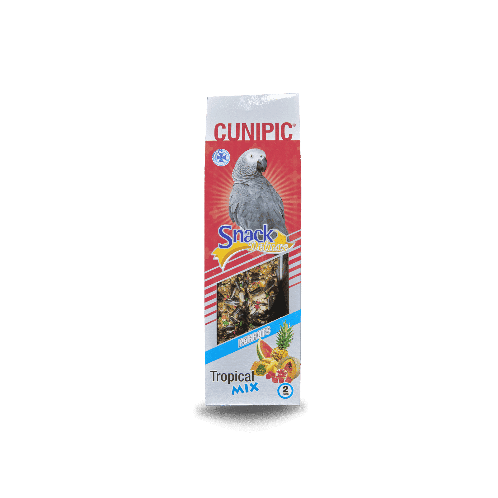 Barritas Snack Deluxe de frutas tropicales para loros 130 g Cunipic